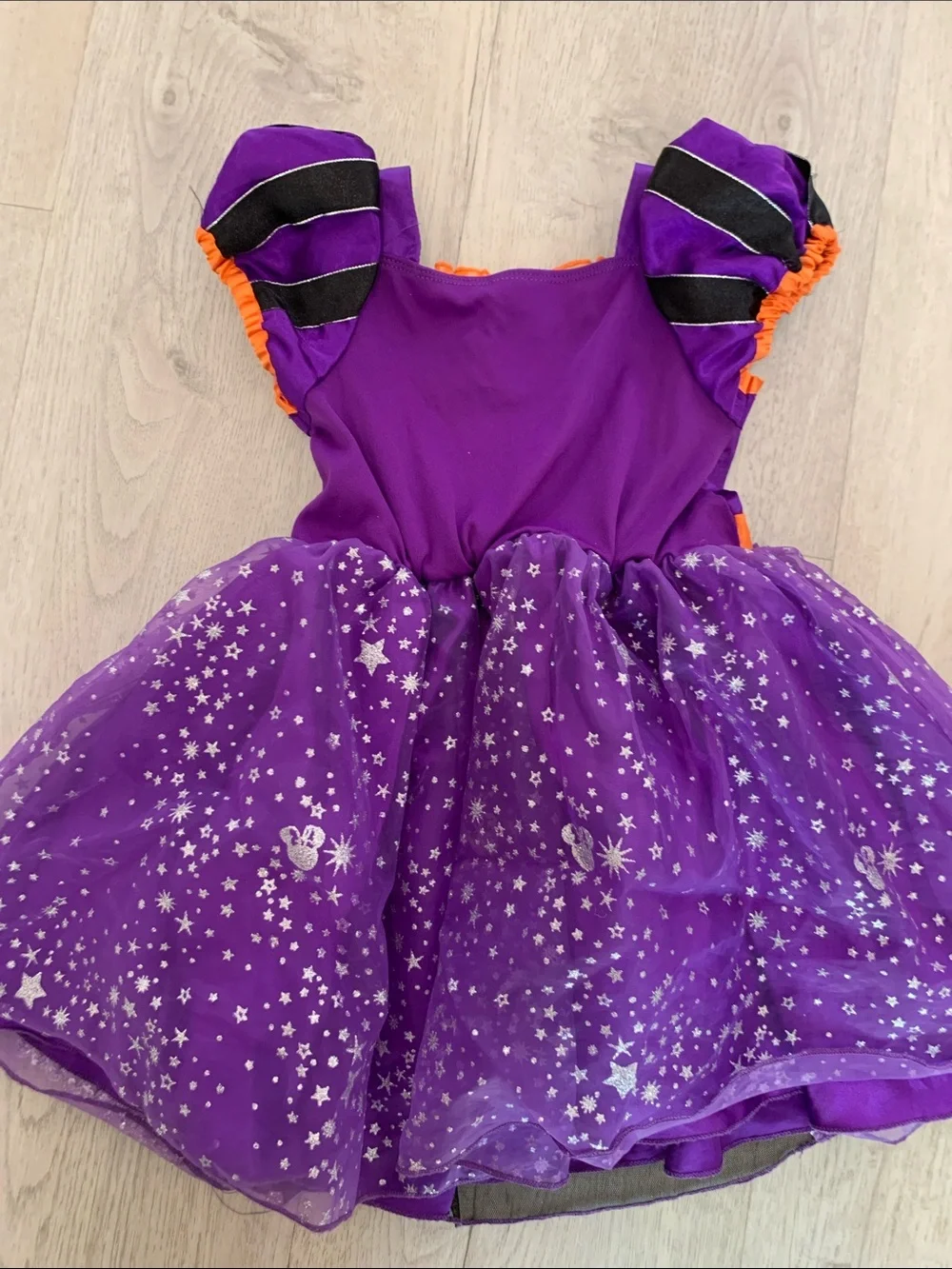 Girls Disney Halloween Costume Dress Purple with Orange Accents